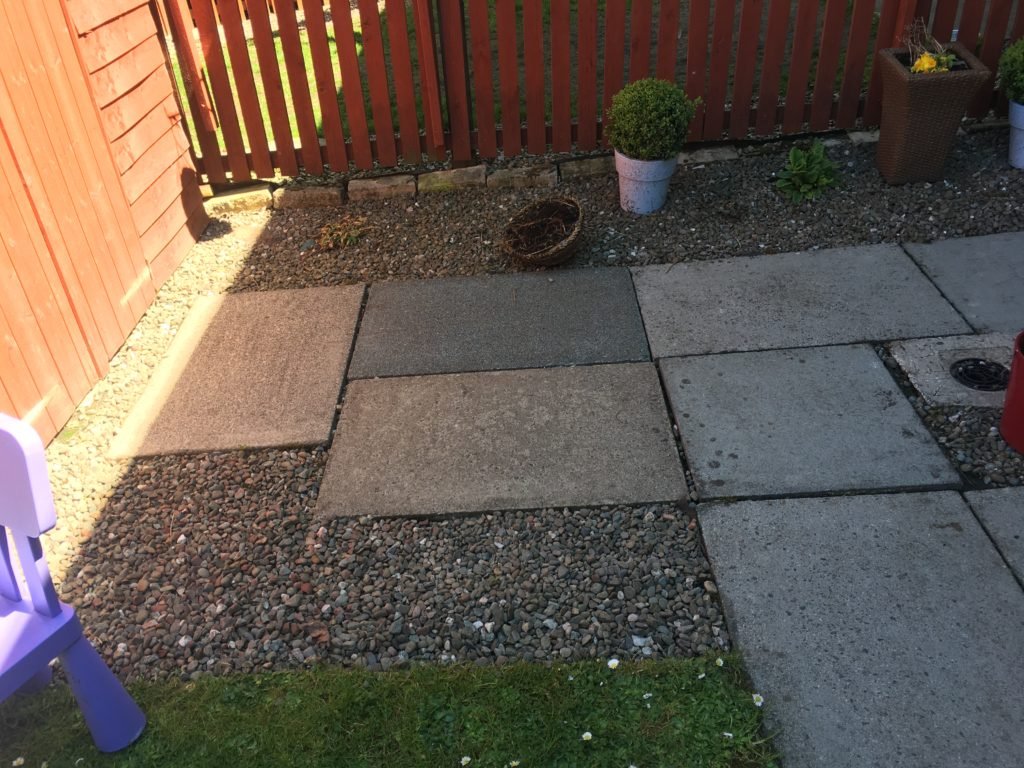 Steps and paving cleaned in Bearsden — paving after cleaning
