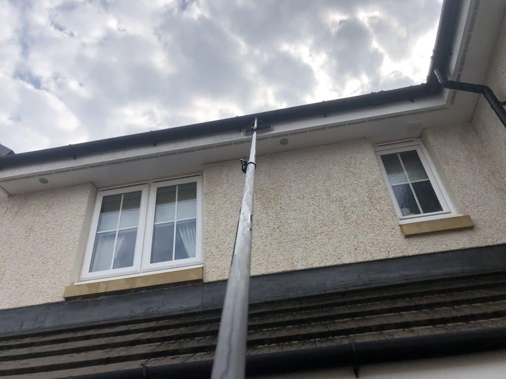 Window cleaning in Kilsyth with a water-fed pole